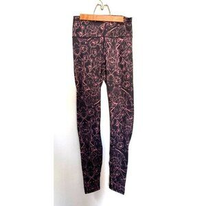 FABLETICS Black and Pink Define Powerhold Mid-rise Capri Valencia Leggings Size